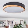 Hiral Deckenleuchte LED Naturfarben, Schwarz, 1-flammig