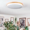 Hiral Deckenleuchte LED Naturfarben, Weiß, 1-flammig, Fernbedienung