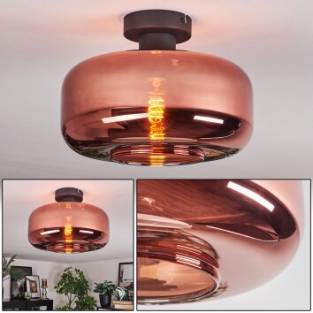 Boza Deckenleuchte Glas 28 cm Kupferfarben, 1-flammig