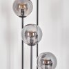 Gastor Stehleuchte Glas 15 cm Holz dunkel, Schwarz, 4-flammig