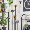 Gastor Stehleuchte Glas 15 cm Holz dunkel, Schwarz, 4-flammig