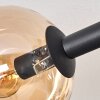 Gastor Deckenleuchte Glas 15 cm Bernsteinfarben, Rauchfarben, 10-flammig
