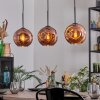 Ripoll Hängeleuchte Glas 20 cm Kupferfarben, 3-flammig
