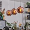 Koyoto Hängeleuchte Glas 20 cm Kupferfarben, 3-flammig