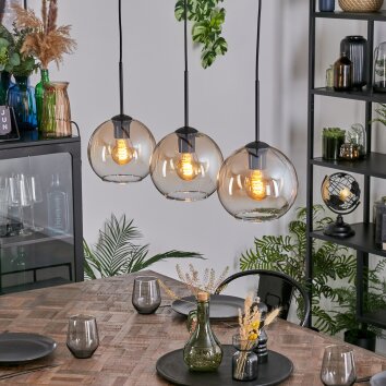 Koyoto Hängeleuchte Glas 20 cm Bernsteinfarben, Klar, 3-flammig