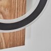 Besperia Wandleuchte LED Holzoptik, Schwarz, 1-flammig