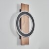Besperia Wandleuchte LED Holzoptik, Schwarz, 1-flammig