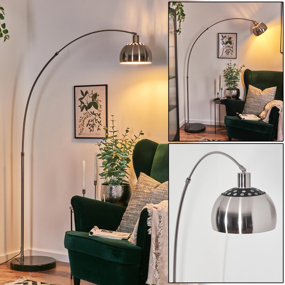 Baloca Stehleuchte 21,5 cm Nickel-Matt, Schwarz, 1-flammig main product photo