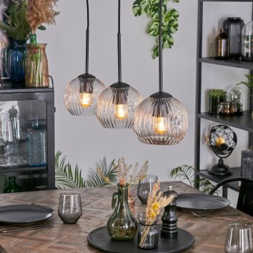 Ripoll Hängeleuchte Glas 15 cm Klar, 3-flammig