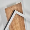Cabanas Wandleuchte LED Holzoptik, Schwarz, 1-flammig