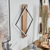Cabanas Wandleuchte LED Holzoptik, Schwarz, 1-flammig