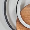 Rapoila Wandleuchte LED Holzoptik, Schwarz, 1-flammig