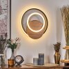 Rapoila Wandleuchte LED Holzoptik, Schwarz, 1-flammig
