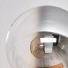 Gastor Deckenleuchte Glas 15 cm Chrom, Klar, Rauchfarben, 8-flammig