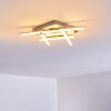 Eriz Deckenleuchte LED Nickel-Matt, 4-flammig, Fernbedienung, Farbwechsler