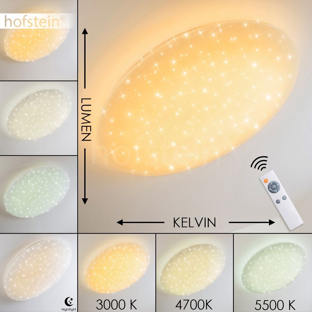 Trio Leuchten NAGANO Deckenleuchte LED Weiß, 1-flammig, Fernbedienung, Farbwechsler main product photo