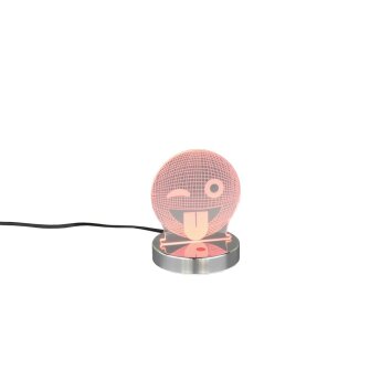 Reality SMILEY Tischleuchte LED Chrom, 1-flammig, Farbwechsler