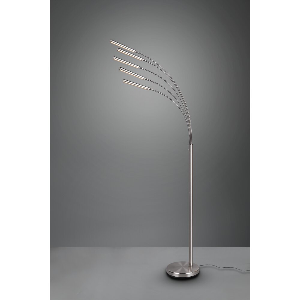 Reality Reed Bogenlampe LED Nickel-Matt, 5-flammig main product photo