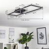 Doyon Deckenleuchte LED Schwarz, 1-flammig