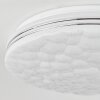 Savardeix Deckenleuchte LED Chrom, Weiß, 1-flammig, Fernbedienung, Farbwechsler