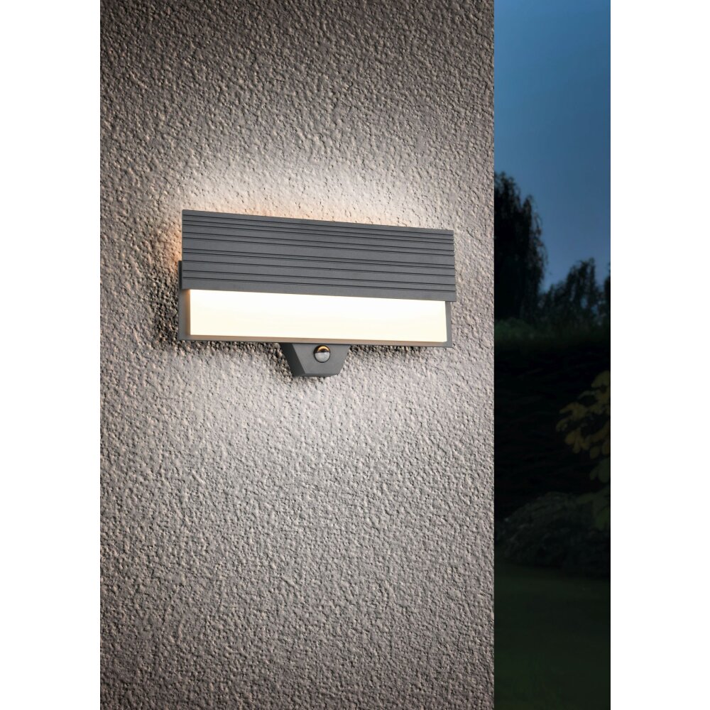 Trio MARIZA Wandleuchte LED Anthrazit, 1-flammig, Bewegungsmelder main product photo