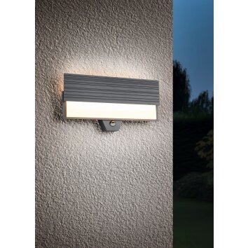 Trio MARIZA Wandleuchte LED Anthrazit, 1-flammig, Bewegungsmelder