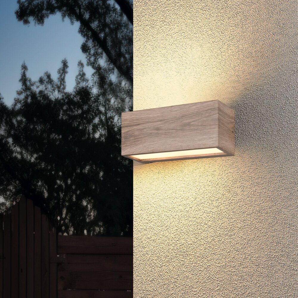 Trio MAYENNE Wandleuchte Holz hell, 2-flammig main product photo