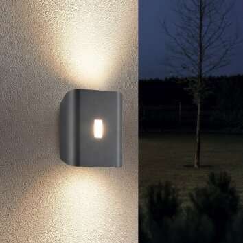 Trio SANTERNO Wandleuchte LED Anthrazit, 1-flammig