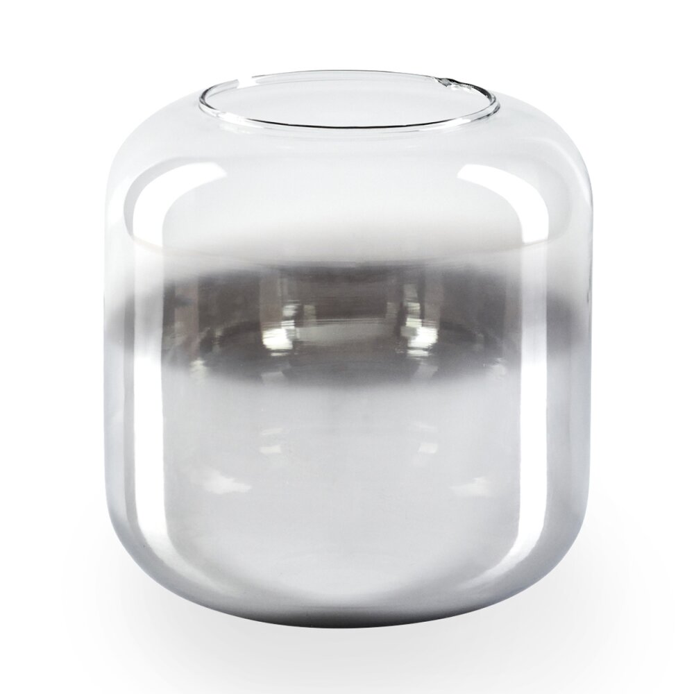 Lampenschirm aus Glas Lauden Ersatzglas 15 cm Chrom, Klar, Rauchfarben main product photo