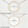 Almogarve Lampenschirm 35 cm Naturfarben