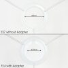 Lampenschirm aus Stoff Bassagoda Lampenschirm 40 cm Weiß