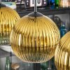 Koyoto Hängeleuchte Glas 20 cm Gold, Klar, 3-flammig