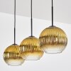 Koyoto Hängeleuchte Glas 20 cm Gold, Klar, 3-flammig