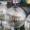 Koyoto Hängeleuchte Glas 20 cm Klar, Rauchfarben, 3-flammig