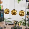 Ripoll Hängeleuchte Glas 20 cm Gold, 3-flammig
