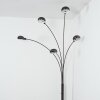Nikkala Stehleuchte Chrom, Schwarz, 5-flammig