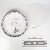 Foggia Deckenleuchte 50 cm Nickel-Matt, 3-flammig