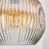 Ripoll Hängeleuchte Glas 20 cm, 25 cm, 30 cm Bernsteinfarben, Klar, Rauchfarben, 3-flammig