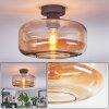 Boza Deckenleuchte Glas 28 cm Bernsteinfarben, 1-flammig