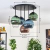 Koyoto Deckenleuchte Glas 15 cm Blau, Grün, Kupferfarben, 5-flammig