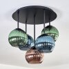 Koyoto Deckenleuchte Glas 15 cm Blau, Grün, Kupferfarben, 5-flammig