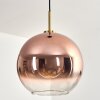 Koyoto Hängeleuchte Glas 30 cm Gold, Schwarz, 1-flammig
