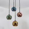 Ripoll Hängeleuchte Glas 15 cm Blau, Gold, Grün, Kupferfarben, 4-flammig