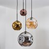 Ripoll Hängeleuchte Glas 15 cm, 20 cm, 25 cm, 30 cm Bernsteinfarben, Gold, Kupferfarben, Rauchfarben, 4-flammig
