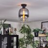 Apedo Deckenleuchte Glas 20 cm Klar, Rauchfarben, 1-flammig