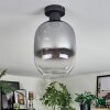 Apedo Deckenleuchte Glas 20 cm Klar, Rauchfarben, 1-flammig
