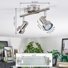 Edain Deckenleuchte LED Chrom, Nickel-Matt, 2-flammig
