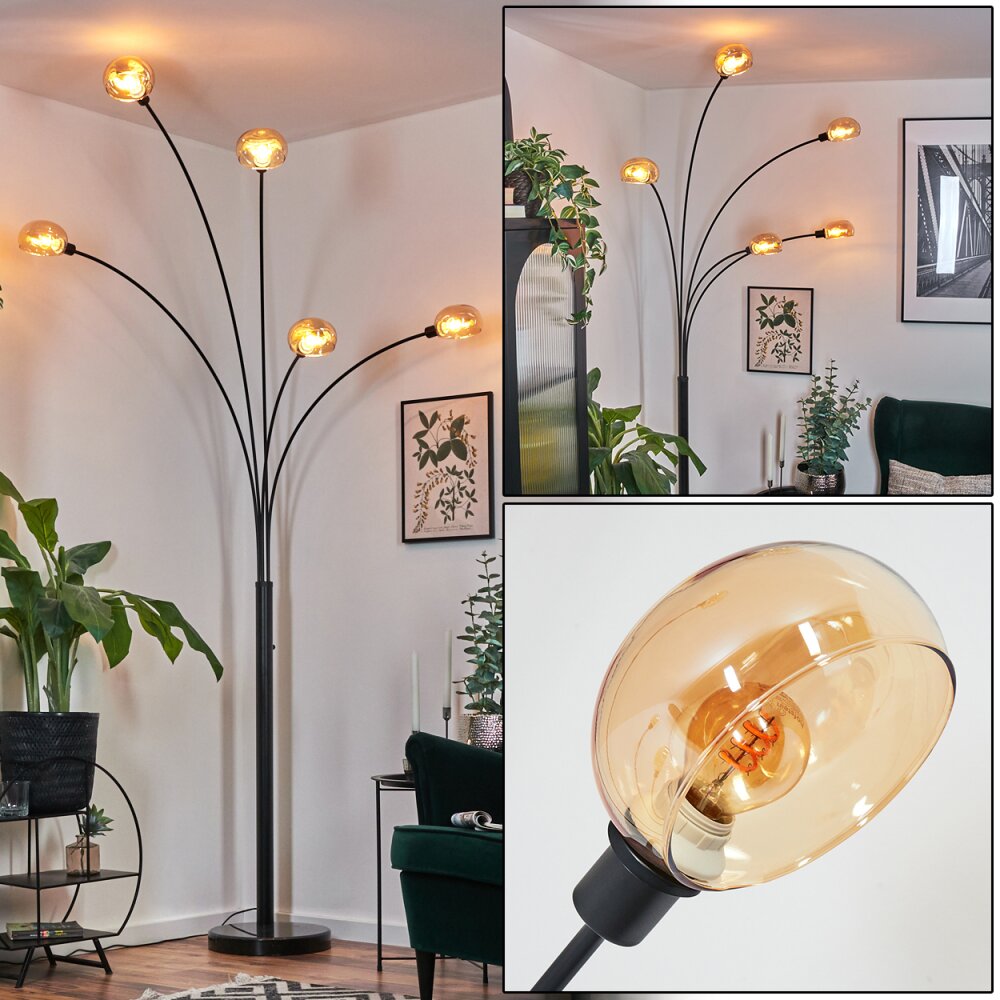 Nikkala Stehleuchte Schwarz, 5-flammig main product photo
