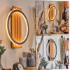 Pompu Wandleuchte LED Naturfarben, Schwarz, 1-flammig