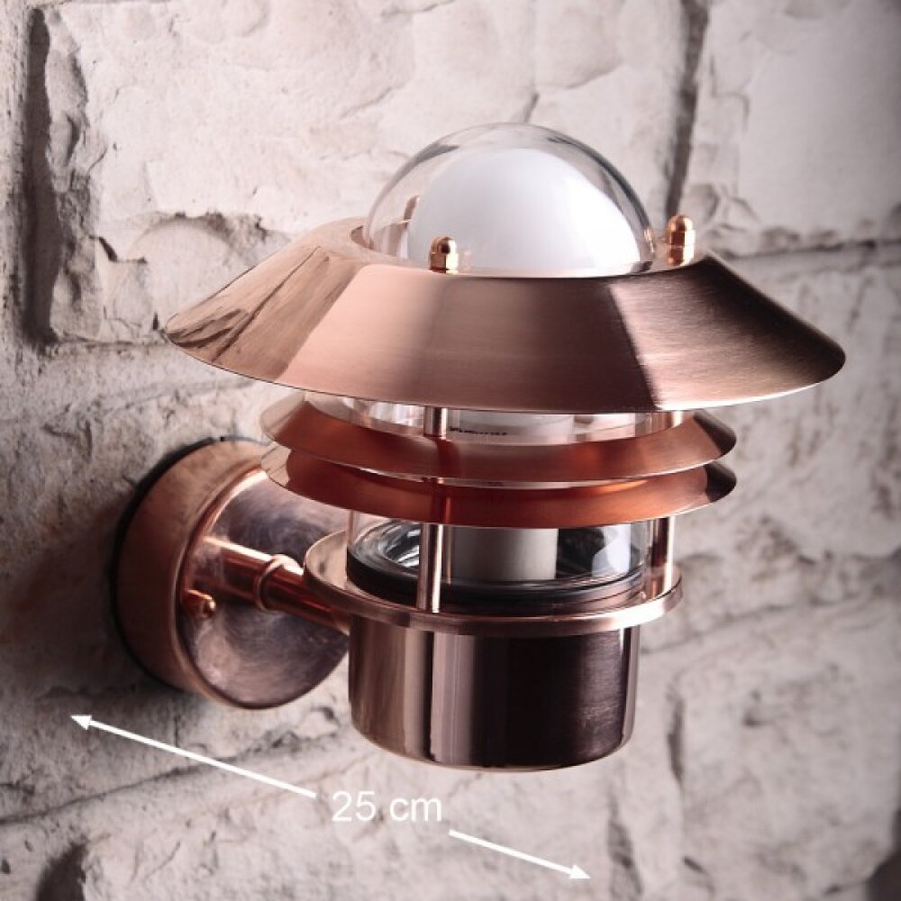 Nordlux BLOKHUS Aussenwandleuchte Kupferfarben, 1-flammig main product photo